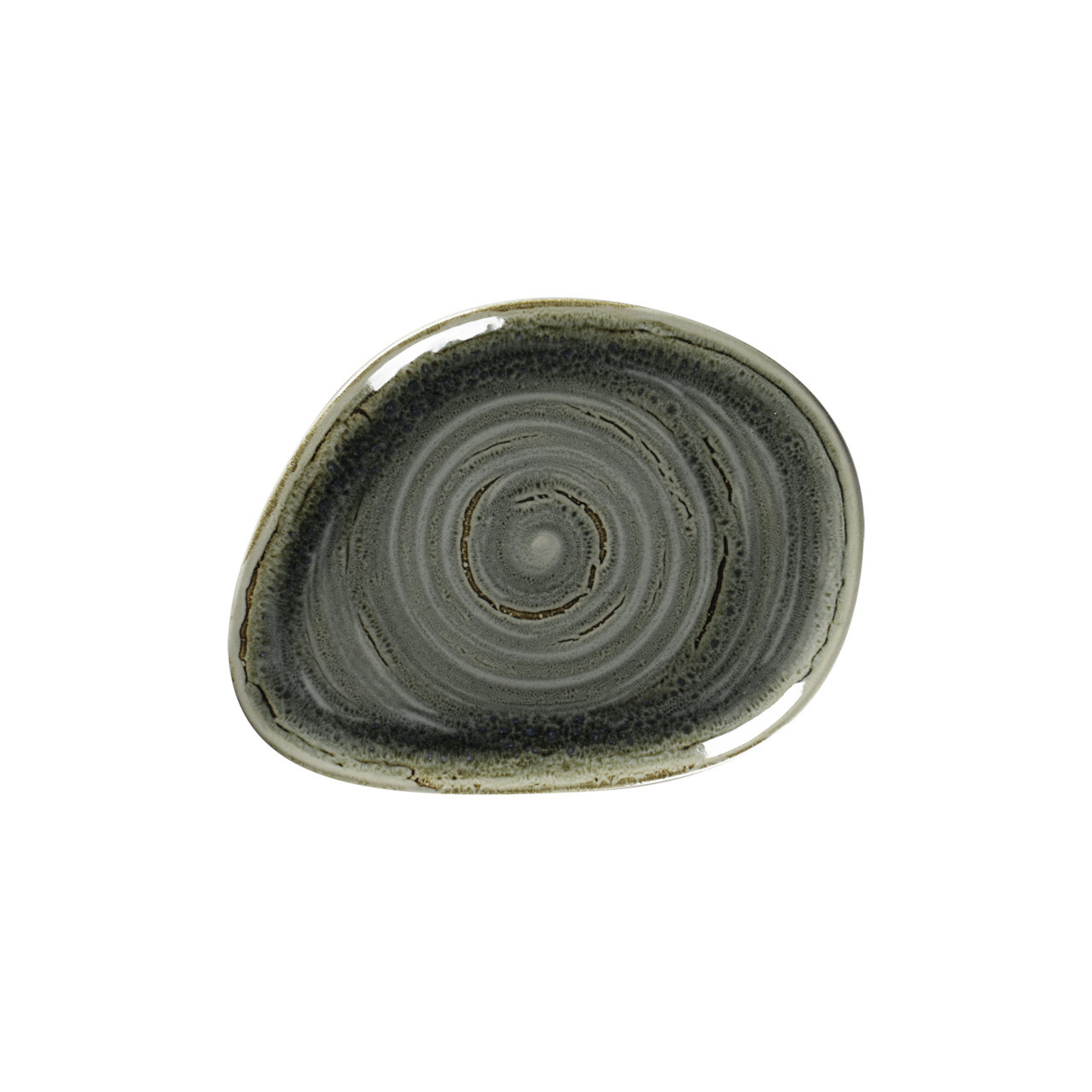 Spot, Teller flach organisch 219 x 165 mm peridot green